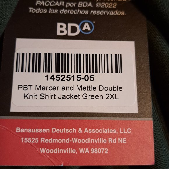 2XL Peterbilt Double Knit Shirt Jacket - Picture 6 of 6